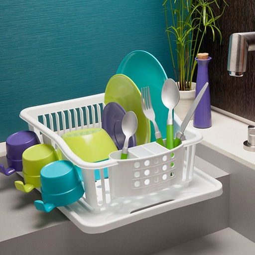 [17980] ESCURRIDOR PLATOS PLAST BCO DAMECOS