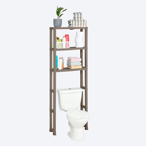[17290] ESTANTE ORGANIZADOR DE BAÑO SIN PUERTAS GRIS RIMAX (12981)