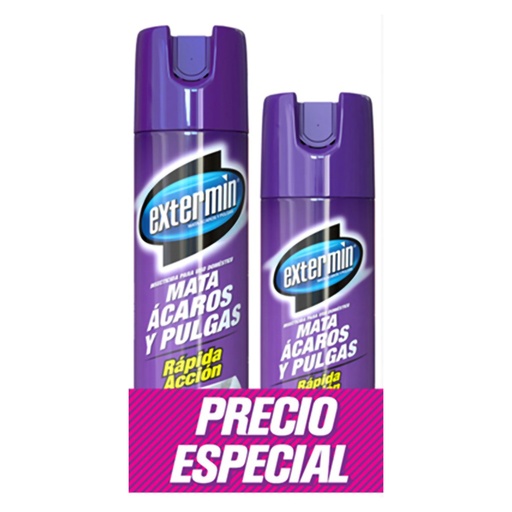 [19239] EXTERMIN ACAROS Y PULGAS 400 ML+EXTERMIN ACAROS Y PULGAS 250 ML PE