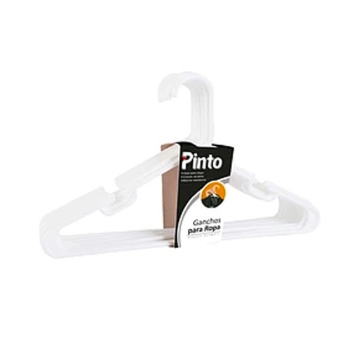 [18784] GANCHO ROPA X 10 BLANCO PINTO