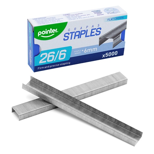[17541] GRAPAS GALVANIZADAS 26/6 5000 PZ POINTER