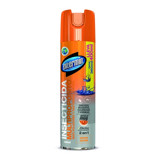 [19244] INSECTICIDA AEROSOL MULTIPROPOSITO PAGUE 360 LLEVE 400 - EXENTO IVA