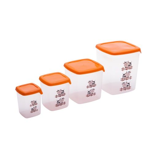 [17893] JUEGO RECIP CUAD X 4 PEQUENO DECORA RIMO