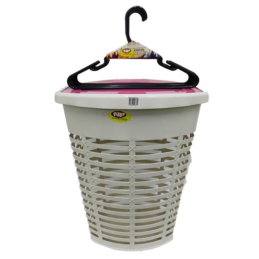 [19253] KIT CESTA ROPA + SET GANCHOS X 10 NP