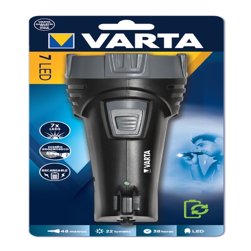 [19177] LINTERNA 7 LED RECARGABLE VARTA