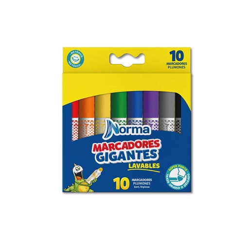 [18137] MARCADORES LAVABLES GIGANTES X 10 NORMA
