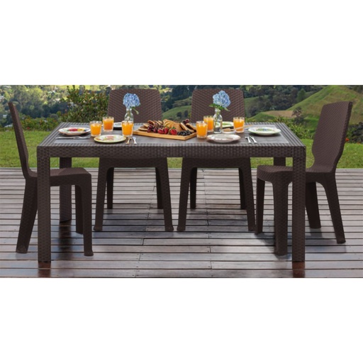 [19381] MESA CELEBRITY 6 PUESTOS WENGUE COLPLAST