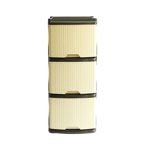 [18897] MUEBLE ORG RATTAN X 3 WENG/BEIGE RIMO
