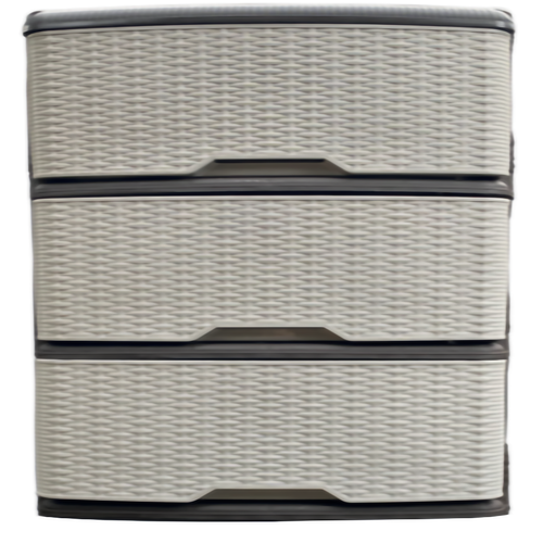 [18899] MUEBLE ORG RATTAN X 3 WGE GRIS RIMO
