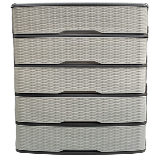 [18896] MUEBLE ORG RATTAN X 5 WGE GRIS RIMO