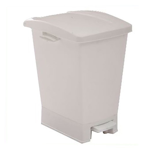 [18085] PAPELERA 27 LITROS BLANCA PEDAL