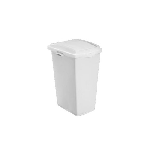 [18087] PAPELERA 27 LITROS BLANCA T/VAIVEN