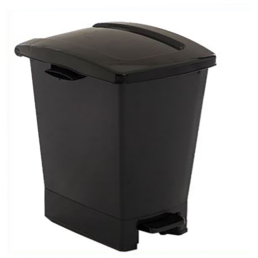 [18084] PAPELERA 27 LT NEGRA PEDAL NP