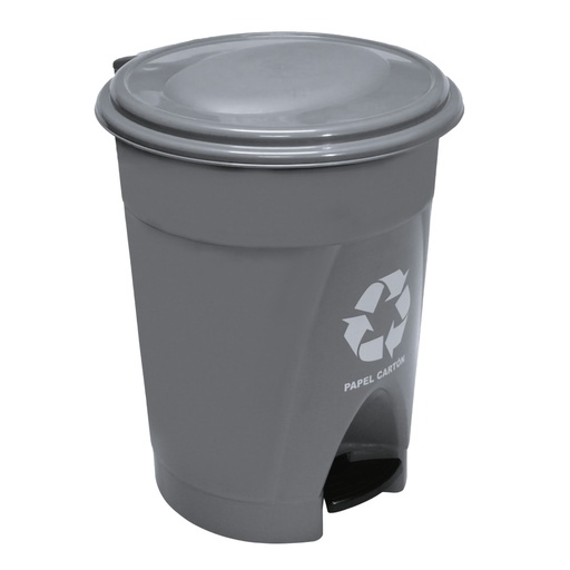 [19366] PAPELERA PEDAL 25 LT RED NEGRA COLPLAST