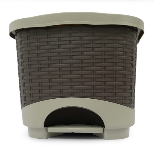 [18949] PAPELERA RATTAN PED 8 LT - PIST / WENGUE