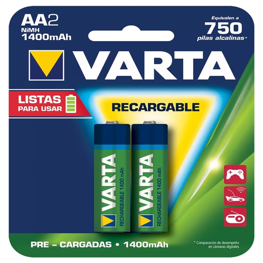 [19171] PILA RECARGABLE AA X 2 VARTA