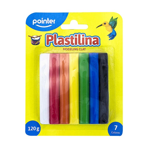 [17546] PLASTILINA X 7 COLORES POINTER