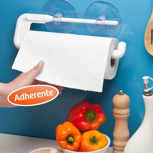 [17973] PORTA PAPEL COCINA ADHERENTE 2 DAMECOS