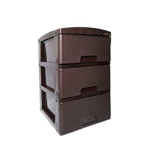 [19124] PRACTIMUEBLE PEQ X 3 RATTAN - WENGUE