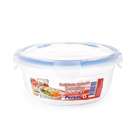 [17643] RECIPIENTE REDONDO HERMETICO LUJO N1 500ML PERSAL