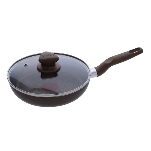[17313] SARTEN 26 CM ANTIADHERENTE TAPA VIDRIO DELUXE IMUSA