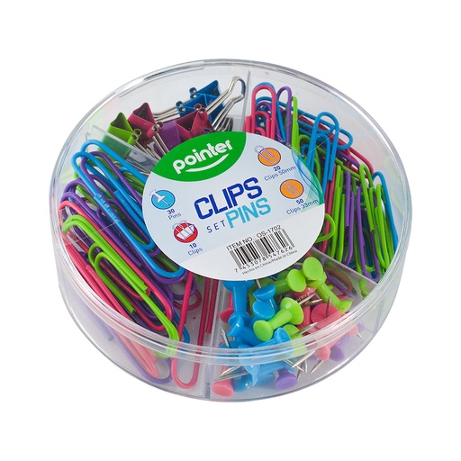 [17555] SET TACH/CHINCHE/CLIPS X 110 PZ POINTER