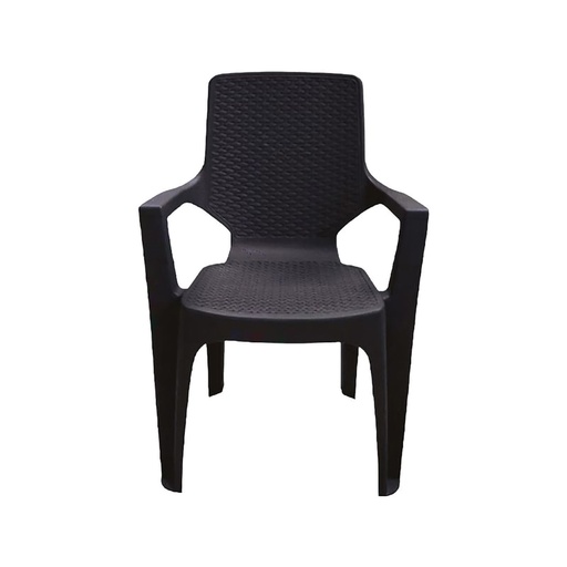 [18767] SILLA REGGINA CON BRAZOS RATTAN - WENGUE