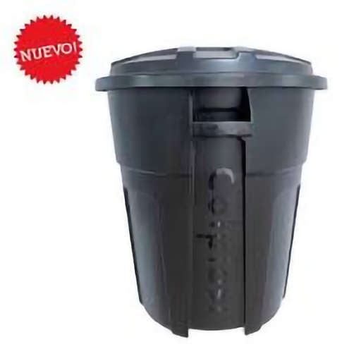 [19127] TANQUE 105 LT NEGRO CON TAPA NEGRA
